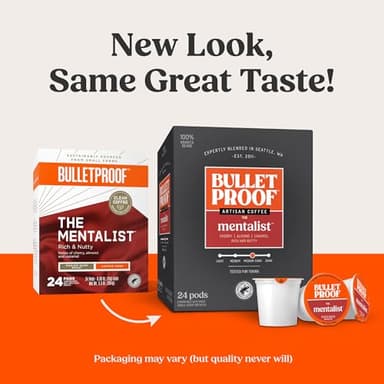 Bulletproof The Mentalist Medium-Dark Roast Single-Serve Pods, 24 Count, Clean Coffee Tested for Toxins, Packaging May Vary - Image 2