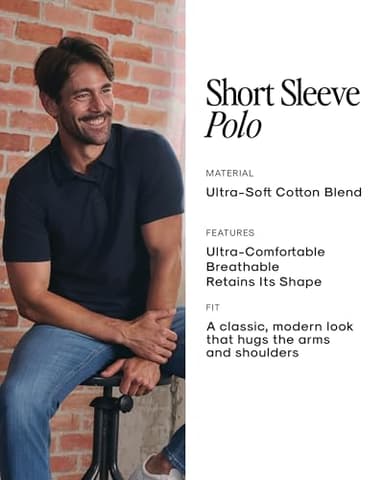 True Classic Polo Shirts for Men – Mens Polo Shirts Short Sleeve Cotton, Personalized Custom Cut, Pack of 6, Variety, L - Image 9