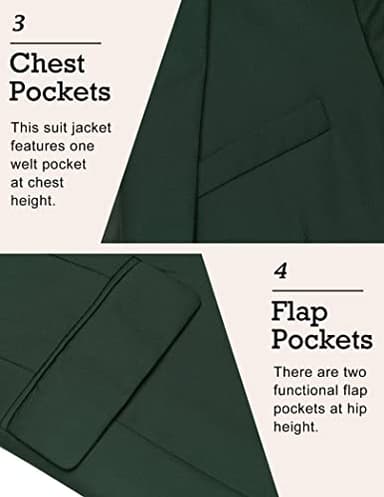 COOFANDY Men's Sport Coats & Blazers Green Suit Jacket Lightweight Dress Blazer (Green L) - Image 5