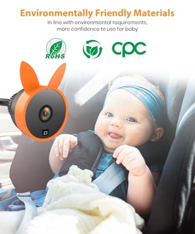 Babyvue USB Baby Car Camera Plug-Play, 4.5" 1080P Easy Setup Backseat Camera with Flexible 360 Rotation, Clear Picture Rear Facing Car Seat Baby Monitor - Image 8