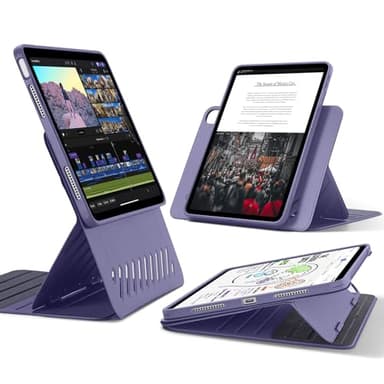 ESR for iPad Air 11 Inch Case M3/M2 (2025/2024), iPad Air 5th/4th Gen Case (2022/2020) 10.9 Inch, Removable Magnetic Cover, Adjustable Portrait/Landscape Stand, 9 Standing Angles, Purple - Image 1