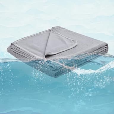 EMME Cooling Throw Blanket, Thin Lightweight Summer Blanket for Couch Sofa, Cold Bed Throws for Hot Sleepers, Double Sided, Keep Body Cool for Kids Adults, Grey - Image 8