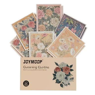 JOYMOOP 12 Pack Decorate Cleaning Cloth (Quiet Luxury of Decorative Series), Reusable Absorbent Dish Towels, Non-Scratch Washable Rags for Cookware, Kitchen and Household Cleaning - 6.7×7.9 inch - Image 1