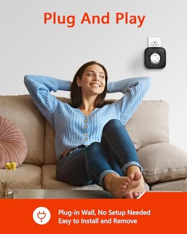 3 in 1 Natural & Propane Gas Detector, Plug in Natural Gas, Propane, Temp, Humidity and Explosive Gas Alarm; Design for Home, Apartment & RV; with LCD Screen (Black) - Image 2