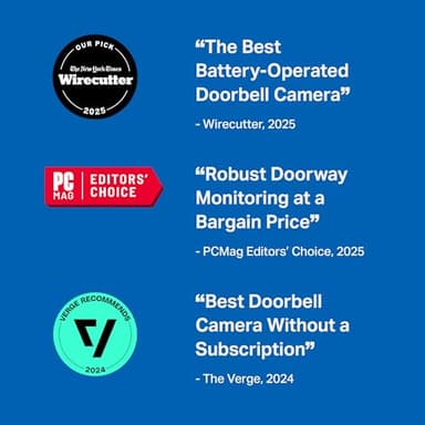 Tapo by TP-Link Smart Video Doorbell Camera with Chime, Battery or Wired, 2K QHD Color Night Vison, No Monthly Fee, 180° Ultra-Wide Head-to-Toe View, Ring Call, Free AI Detection, Local Storage (D225) - Image 2