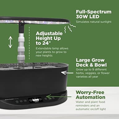 AeroGarden Bounty Basic - Indoor Garden with LED Grow Light, Black - Image 7