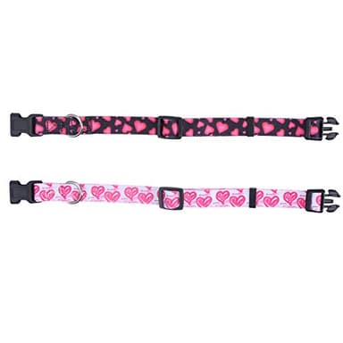 2 Pack Valentine's Day Dog Collar Adjustable Love Heart Large - Image 4