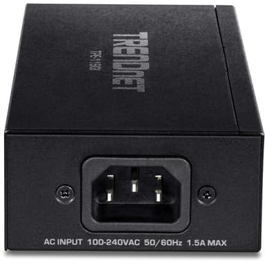 TRENDnet Gigabit PoE++ Injector, Convert A Non-PoE Port to A PoE++ Gigabit Port, PoE (15.4W), PoE+ (30W), Or PoE++ (95W), Up to 100m (328 ft), Integrated Power Supply, Black, TPE-119GI - Image 9