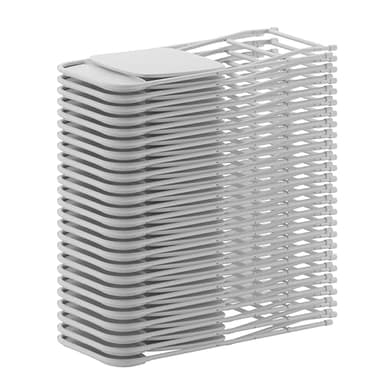 Flash Furniture Hercules Set of 10 Indoor/Outdoor Heavy-Duty Plastic Folding Chairs, Foldable Commercial Stacking Chairs with 650-lb. Static Weight Capacity, White - Image 17