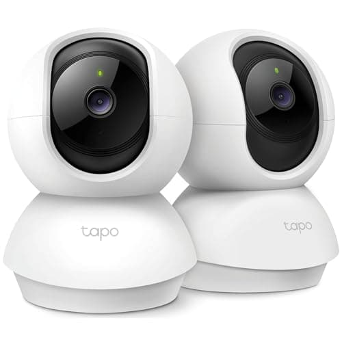 TP-Link Tapo 2K Pan/Tilt Security Camera for Baby Monitor, Dog Camera w/Motion Detection, 2-Way Audio, Siren, Night Vision, Cloud & SD Card Storage, Works with Alexa & Google Home, 2-Pack (C210P2) - Image 1