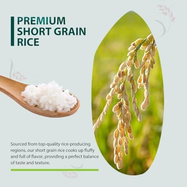 Soeos Sushi Rice 2 Pound, Short Grain Gluten-Free White Japonica Rice, Perfect for Sushi Rolls, and Mochi - Image 5
