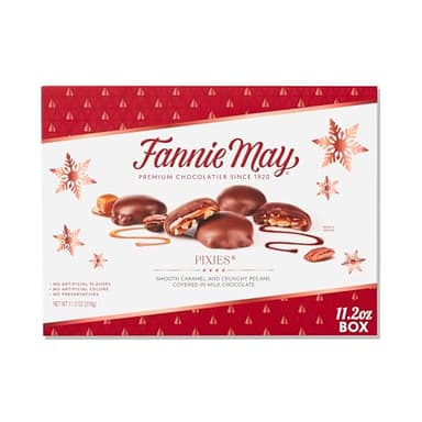 Fannie May, Premium Milk Chocolate, Pixies, Holiday Gift Box, 11.2 z - Image 1