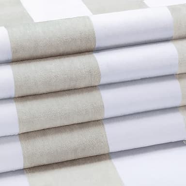 HENBAY Cotton Oversized Beach Towel - Large 70 x 35 Inch Pool Towel, Chiffon Striped Quick Dry Swimming Cabana Towel - Image 2