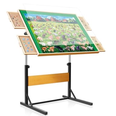 ALL4JIG 2000 Pieces Puzzle Table for Adults Gifts, Wooden Jigsaw Puzzle Table with 4 Drawers, Upgraded Stability & Optimized Lightweight Design, Puzzles for Adults - Image 1