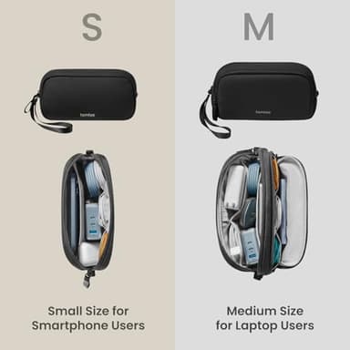 tomtoc Electronics Organizer Travel Case, Water Resistant Travel Bag Cable Organizer for Essentials, Tech Pouch Accessories Carry Storage for Cord, Phone, Cables, Airpods, USB Flash Drive, Daily Items - Image 7