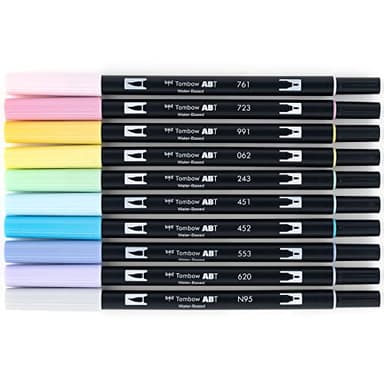 Tombow 56187 Dual Brush Pen Art Markers, Pastel, 10-Pack. Blendable, Brush and Fine Tip Markers - Image 3