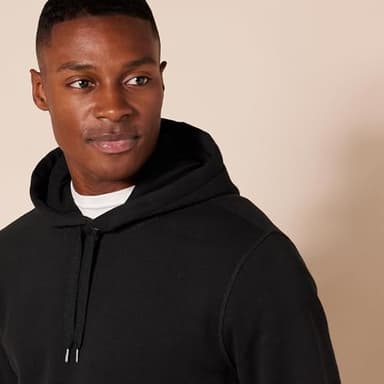 Amazon Essentials Men's Pullover Sweatshirt Hoodie, Big & Tall Options Available, Black Heather, Large - Image 4