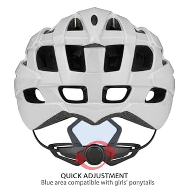 AISSTXOER Adult Bike Helmet Men and Women Bicycle Helmet Removable Visor Adjustable Cycling Helmet Suggested Fit 56 to 62cm for Mountain & Road with CPSC Safety-Certified (Silver) - Image 6