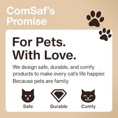 ComSaf 26.4" Large Cat Scratcher Bed, Cat Scratching Board, Durable Cardboard for Indoor Use, Extra Large Couch with Scratch Pad - Sofa Lounge - Image 9