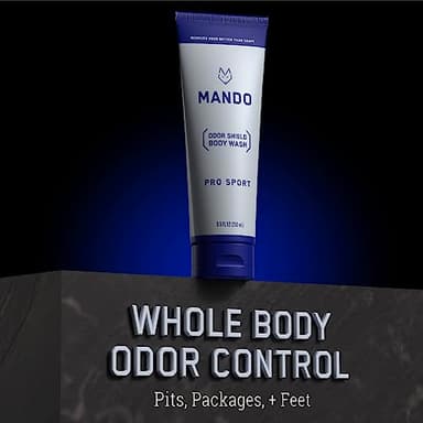 Mando Odor Shield Body Wash - 24 Hour Control - Removes Odor Better than Soap - SLS and Paraben Free, Skin Safe - 8.5 Ounce (Pro Sport) - Image 5