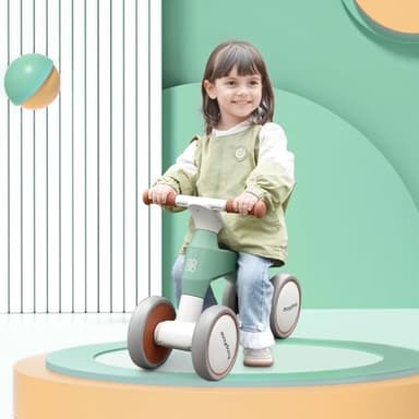 Maydolly Baby Balance Bike, Toddler Balance Bike for 1 Year Old Boys Girls, 4 Wheels Toddler Bike, First Birthday Gifts for 10-36 Month (Green) - Image 7