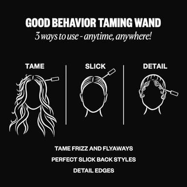 IGK Good Behavior Frizz & Flyaway Hair Taming Wand – Lightweight Gel Control Stick for Smooth, Sleek Hair, Anti-Frizz Styling, 0.24 oz - Image 4