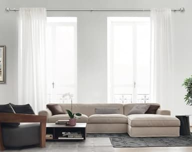 KAMANINA Silver Curtain Rods for Windows 72 to 144 Inches (6-12ft) Long Heavy Duty Curtain Rods, 7/8 Inch Adjustable Drapery Rods with Decorative Netted Texture Finials - Image 3