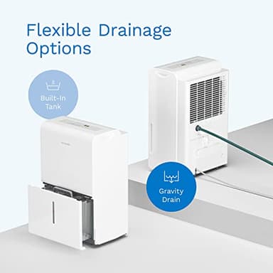 hOmeLabs 3000 Sq. ft. Energy Efficient Dehumidifier - Ideal for Medium to Large Rooms, Bedrooms and Home Basements - Powerful Moisture Removal and Humidity Control - 35 Pint - Image 4