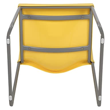 Flash Furniture HERCULES Series 5 Pack 880 lb. Capacity Yellow Full Back Contoured Stack Chair with Gray Powder Coated Sled Base - Image 12
