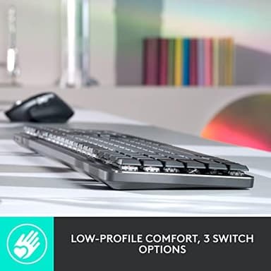 Logitech MX Mechanical Wireless Illuminated Performance Keyboard, Tactile Quiet Switches, Backlit Keys, Bluetooth, USB-C, macOS, Windows, Linux, iOS, Android, Metal, ‎Graphite - Image 4