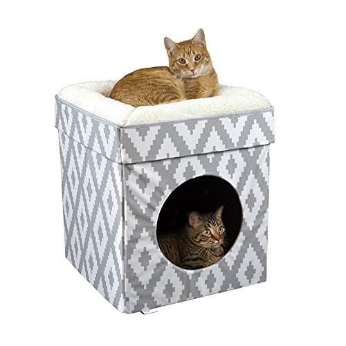 Kitty City Indoor Cat Cube Furniture, White Cube - Image 1
