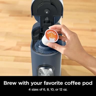 Ninja Pods & Grounds Single-Serve Coffee Maker, K-Cup Pod Compatible, 56-oz. Reservoir, 6-oz. Cup to 24-oz. Travel Mug Brew Sizes, Iced Coffee Maker, Navy, PB041NV - Image 4