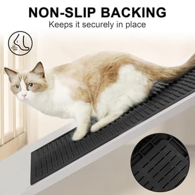 PetNova Extra Large Litter Mat: XL 40"x30" Silicone Waterproof Groove Design Litter Trapping Mat Easy to Clean for Multiple-Cats - Jumbo Non-Slip Cat Box Rug for Floor (Black) - Image 6