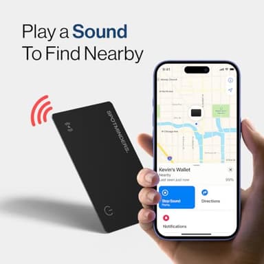 SPOTMINDERS Apple MFi Certified Wallet Tracker - Works With Apple Find My Tracking Card for Wallet Card Rechargeable Tag IP68 Waterproof 0.07in Slim Iphone Item Finder Smartcard for Luggage Tags Purse - Image 3