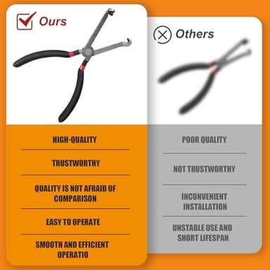 Guweta 37960 Electrical Disconnect Pliers, 8in Automotive Electrical Connector Disconnect Pliers Long Spark Plug Disassembly Pliers Tools for Push Tab Style Plugs - Image 5