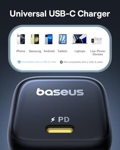 Baseus 45W Charger, PicoGo C1 USB C Charging Block Fast Charging, Compact Type C Wall Charger for iPhone 17/16/15/14/13/12 Series, Galaxy Series, MacBook Etc - Image 6