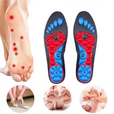 Acupressure Insoles, Magnetic Insoles for Men Women, Magnetic Insoles for Enhancing Comfort and Support, Foot Insoles with Acupressure (Blue, S:5-8) - Image 3