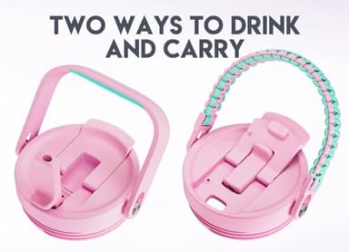 Meoky 40 oz Tumbler with Handle and Straw, Insulated Water Bottle, Stainless Steel Travel Mug, Keeps Cold for 34 Hours, 100% Leak Proof, Fits in Car Cup Holder (Leopard) - Image 5