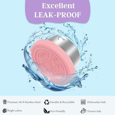 6x1.6 Oz Salad Dressing Containers With Lids, Small Leakproof Reusable Stainless Steel Salad Dressing Container To Go For Lunch Boxes,Sauce containers, Picnics,Travel Meal Prep And Kitchen Storage. - Image 5