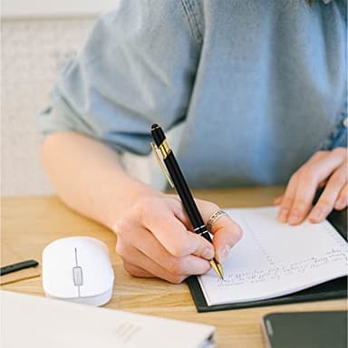 LINFANC 12 Pack Black Gold Ballpoint Pen with Stylus Tip, 1.0 mm Black Ink Smooth Writing Pens, Metal Stylus Pens for Touch Screens - Image 4