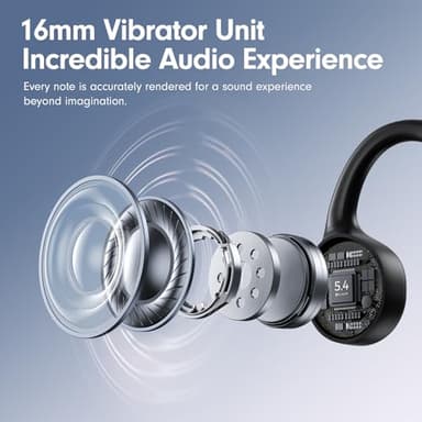 MRYTKY Bone Conduction Headphones,Open Ear Headphones Bluetooth5.4 with Mic,Wireless Headphones 10H Playtime, Waterproof Sport Headphone Suitable for Running,Cycling, Outdoor Sports Black - Image 4