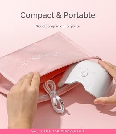 MelodySusie UV Nail Lamp, ART06F UV Light for Gel Nails, Nail Dryer with 2 Timer, Fast Curing Gel Nail Polish Nail Art Tools for Desk and Handheld use, Starter-Friendly Mini Manicure Accessories-White - Image 6