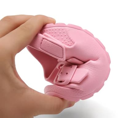 INMINPIN Toddler Boys Girls Buckle Sandals Comfort Open Toe Sandal with Adjustable Back Strap, Pink, 10 Toddler - Image 6