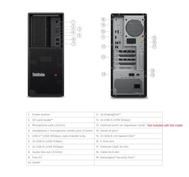 Lenovo ThinkStation P3 Tower Gen 2 Workstation with Intel Core Ultra 9 285 vPro Processor, 64GB DDR5-5600MT/s,1TB SSD, NVIDIA RTX 2000 Ada Generation 16GB GDDR6, Wi-Fi 7, Win11 Pro, and 3 YR Warranty - Image 4