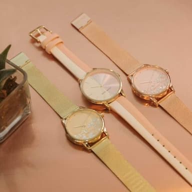 Nine West Women's Rose Gold-Tone Mesh Bracelet Watch, NW/2428FLRG - Image 2