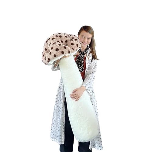 Hofun4U Mushroom Plush Pillow - 51 inch Mushroom Shaped Stuffed Long Pillow - Mushroom Stuffed Pillow - Christmas Birthday Sofa Home Decoration (Brown) - Image 1