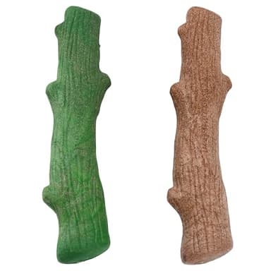 Outward Hound Dogwood Wood Durable Dog Chew Toys, Real Wood & Mint, 2-Pack, Large - Image 1