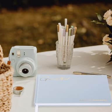 ZICOTO Beautiful Wedding Guest Book for Your Wedding Reception - Simply Elegant Guestbook to Sign in and Add Polaroid Photos - The Perfect Baby Shower Guest Book for The Special Day - Image 4
