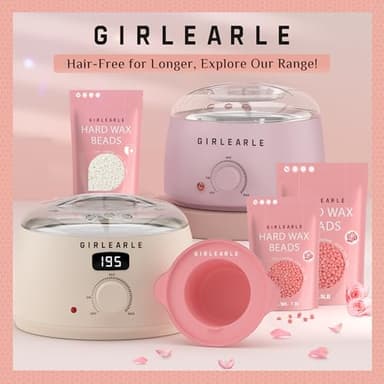 Waxing Kit for Women and Men, GIRLEARLE Wax Warmer Hair Removal at Home with Beads, Multiple Formulas Target Different Types of Sensitive Skin Body, Brazilian Bikini, Eyebrow, Facial - Image 9