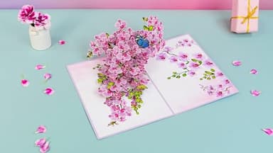 PQ Bees Orchid 3D Birthday Cards for Women, Mothers Day Cards, 6x8in Pop Up Gift Card for Mom, Wife, Her, Daughter, Sister, Grandma (Orchid Blossom 6x8). - Image 7